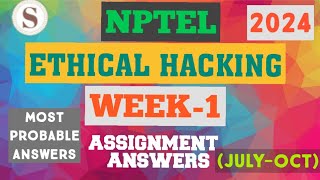 Ethical Hacking  NPTEL Week1 Assignment Answers 2024JULYOCTEthicalHacking nptel skumaredu [upl. by Stamata231]