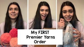 My FIRST Premier Yarns Haul [upl. by Attekal588]