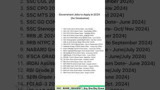 Government Jobs Exam Calendar 2024 Hemu Classes sscdates ibpsexams government calender2024 [upl. by Nnasor]