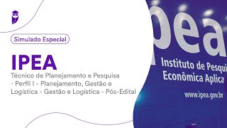 Simulado Especial IPEA – Técnico de Planejamento e Pesquisa  Gestão e Logística  Correção [upl. by Aderfla203]