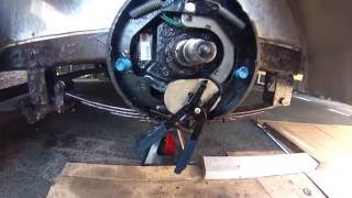 Electric Trailer Brake Maintenance 10quot x 2 14quot  DIY [upl. by Henig]