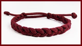 Easiest Adjustable One Strand Braided Paracord Bracelet Rastaclat Style [upl. by Alym693]