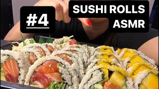 4 Delicious SUSHI ROLLS ASMR [upl. by Rea]