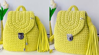 Mochila de crochê fácil Helen Crochet padrão para iniciantes [upl. by Kruse]