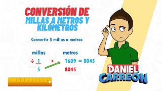 CONVERSIÓN DE MILLAS A METROS Y KILOMETROS Super facil  Para principiantes [upl. by Hopfinger544]