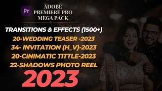 Adobe Premiere Pro New Pack 2023 EffectsInvitationCinematic TitleShadows Reels  SURESH EDITS [upl. by Domel]