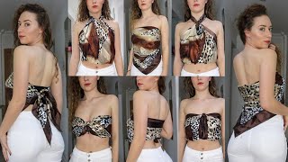 How To Tie A Scarf Into A Top  DIY [upl. by Aniretac787]