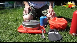 Trangia Kochgeschirr 25 UL betrieben mit Spiritus und Gas  Trangia cookware with alcohol and gas [upl. by Strohbehn531]