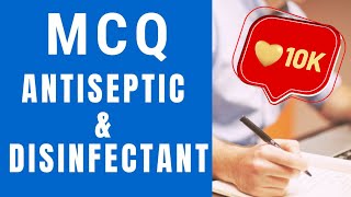 antiseptic and disinfectant mcq mcq on antiseptic and disinfectant antiseptic and disinfectant [upl. by Leirad]