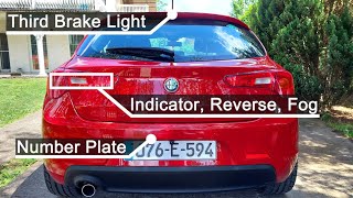 Alfa Giulietta Complete Rear Bulb Replacement Guide Indicator Fog Reverse Number Plate Light [upl. by Mesics]