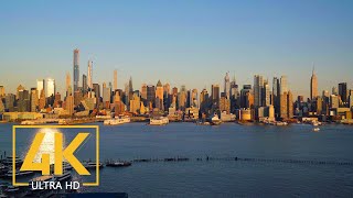 Stunning New York City Skyline Night and Day Views  4K Urban Relax Video 6 HOURS [upl. by Salis]