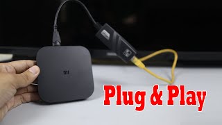 How to Connect Mi TV Box with LAN Cable  USB Ethernet Connection Adaptor [upl. by Andreas738]