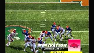 Lets Play NCAA Football 10 ps2 1 Florida vs Arkansas [upl. by Ssilb]