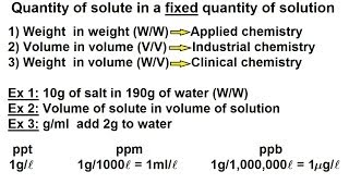 Chemistry  Solutions 4 of 53 Expressing Concentrations [upl. by Dupuy294]