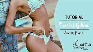 Easy way to add elastic to your crochet bikini bottom handmade crochet swimwear [upl. by Connor257]