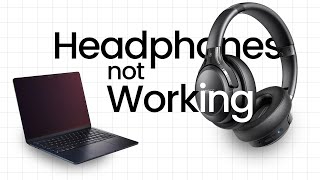 Headphones or Earphones not working in Laptop [upl. by Erialb]