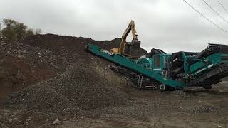 Powerscreen Trakpactor 320SR with extra side conveyor [upl. by Lazare336]