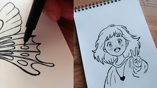 Sketchbook ideas ✨ Art  Draw Compilation [upl. by Aniluj]