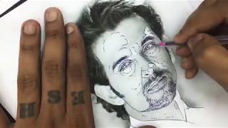 How to make perfect portrait stencil Tattoo tutorial  part 1 [upl. by Ahsyia]