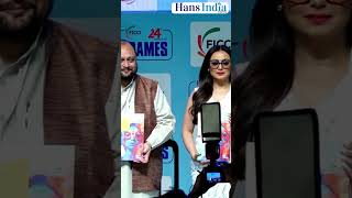 Mumbai Rani Mukharjee at the launch of book FICCI Frames RaniMukharjee FICCIFrames thehansindia [upl. by Leontina967]