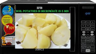 How to Boil Potatoes in Microwave Oven in Just 5 Minutes Boil Potatoes In IFB Microwave [upl. by Kcirdnekal129]