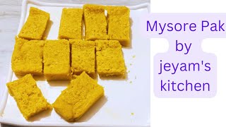 Mysore pak Recipe  soft ghee Mysore pak  Easy Sweet Recipes  jeyams kitchen [upl. by Berthe377]