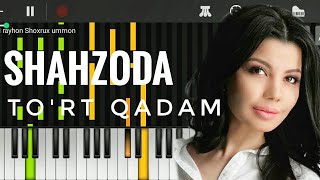 Shahzoda  Tort qadam  KARAOKE • TEKST • QOSHIQ MATNI • LYRIC CLIP • PIANO VERSION  by kambarov [upl. by Ennovahs]