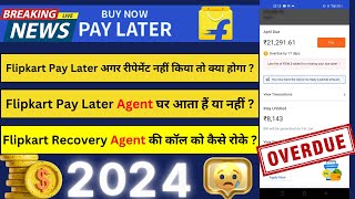 Flipkart pay later payment nahi kiya to kya hoga  क्या होगा अगर Flipkart Pay Later Bill नहीं दिया [upl. by Inalem531]