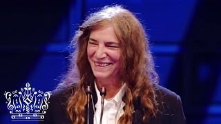 Patti Smith receiving the Polar Music Prize [upl. by Leahcimrej]