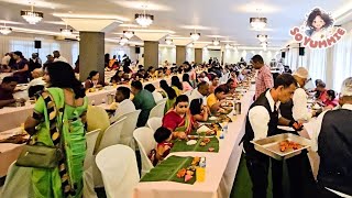 1200pax Feast How Indian Banana Leaf Serve Malaysias Biggest Traditional Indian Wedding [upl. by Tichonn]