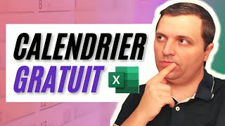 Excel CALENDRIER dynamique simple et gratuit à télécharger 📆 [upl. by Dania]