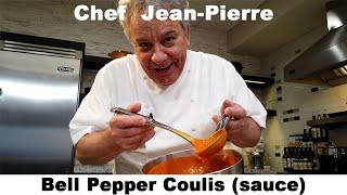 How To Make Bell Pepper Coulis  Chef JeanPierre [upl. by Evania]