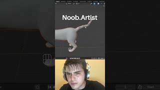 Noob vs Pro artist animating a tail blendertutorial blender blendercommunity blender3d b3d [upl. by Raynah]