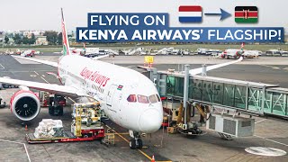 TRIPREPORT  Kenya Airways ECONOMY  Boeing 7878  Amsterdam  Nairobi [upl. by Litnahc]