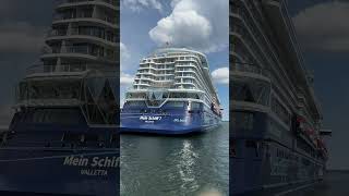 MEIN SCHIFF 7 Ostseekai Kiel 1462024 Das neue TUI Schiff liegt am Kieler Kreuzfahrtterminal [upl. by Etnoed]