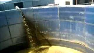 Agitating slurry into silo tank [upl. by Fablan]