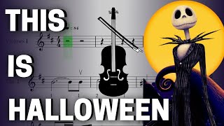 violinsheet partituraviolino THIS IS HALLOWEEN 🎃  violin sheet  partitura violino [upl. by Aket574]