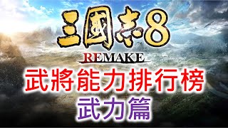 【三國志8 Remake】武將武力排行榜 [upl. by Eelhsa]