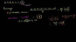 Average or Central Tendency Arithmetic Mean Median and Mode [upl. by Koball]