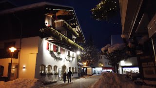 Oberstdorf Germany Night Walk Winter 2021 [upl. by Ellehcan788]