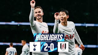 TOTTENHAM HOTSPUR 20 FULHAM  PREMIER LEAGUE HIGHLIGHTS  SON amp MADDISON SEND SPURS TOP [upl. by Refiffej]