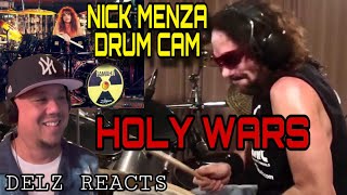 Megadeth Drummer Nick Menza Drum Cam Playing Holy Wars Reaction megadeth [upl. by Netnerb]