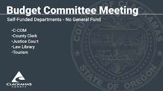 SelfFunded Departments  2023 Budget Committee Meetings [upl. by Ran]