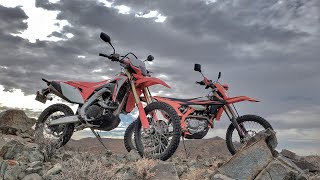 EPIC BREAKDOWN OF THE HONDA CRF450L VS THE KTM 500 EXCF [upl. by Catriona]