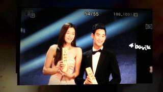 Kim Soo Hyun amp Jun Ji Hyun Sweet Moments Part 1  50th Baeksang Art Awards 2014 [upl. by Lina]