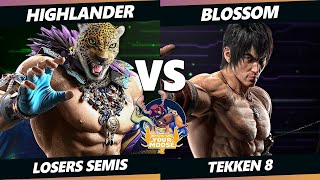 Show Me Your Moose 2 LOSERS SEMIS  Highlander King Vs Blossom Law Tekken 8 [upl. by Lehcir]