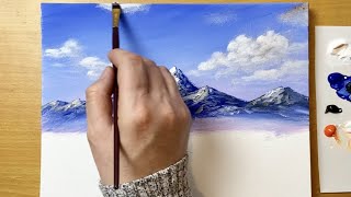 Mountain Landscape Painting  Acrylic Painting for Beginners [upl. by Coussoule]