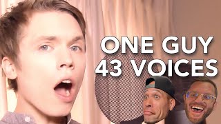 First TIME reaction to One Guy 43 Voices with music  Roomie LMAO FIRE [upl. by Marsland898]