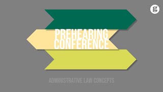 Prehearing Conference in Adjudication [upl. by Haziza]