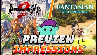 I Played Romancing SaGa 2 amp Fantasian Preview Impressions [upl. by Serolod472]